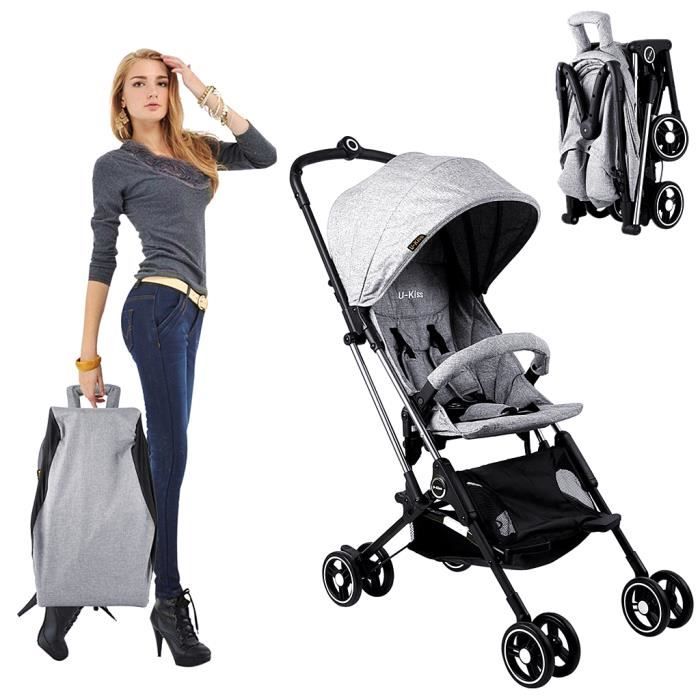 U kiss poussette b b pliante Compact gris Cdiscount