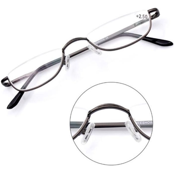 Lunette de vue demi lune homme best sale