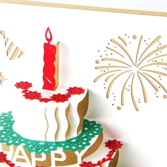 18 Gateau D Anniversaire Felicitations Carte Pop Up Carte 3d