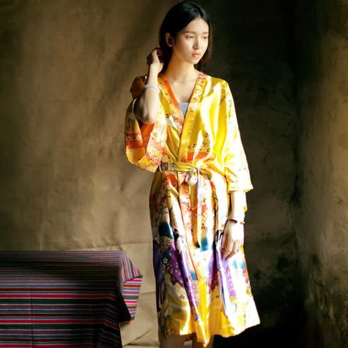 peignoir kimono femme en soie