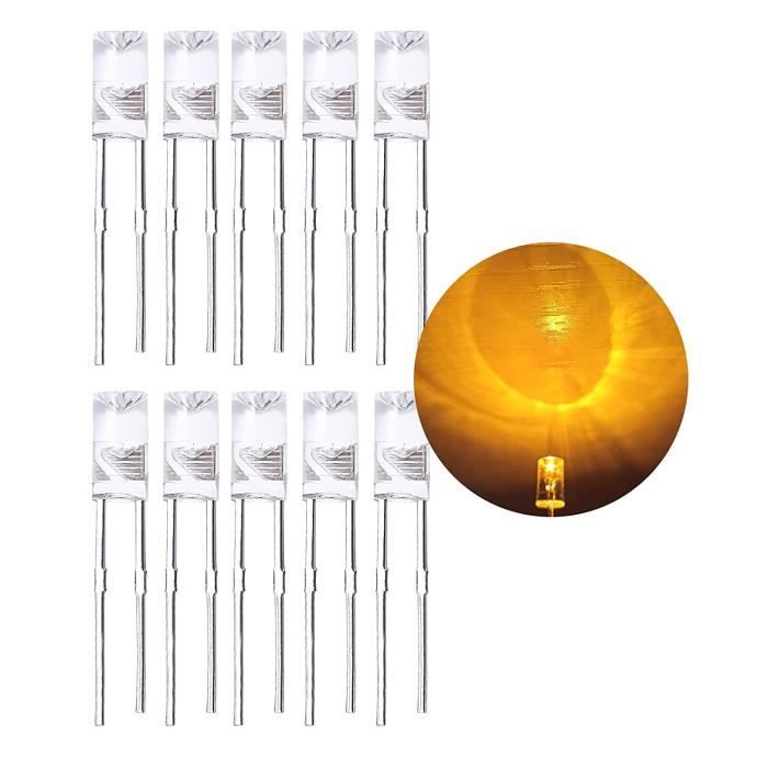 1000 pièces 3mm éclairage à LED rond Diodes électr... - Grandado