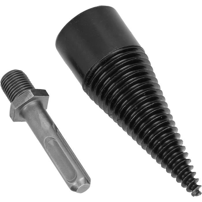 Foret Fendeur De Bûches 3 En 1 Kiméo 50mm - Cône Fendeur Bois Avec 4 Poignées