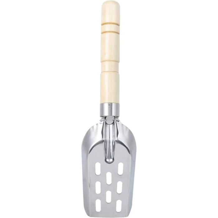 Pelle à Appâts De Pêche En Acier Inoxydable Avec Manche En Bois OMABETA