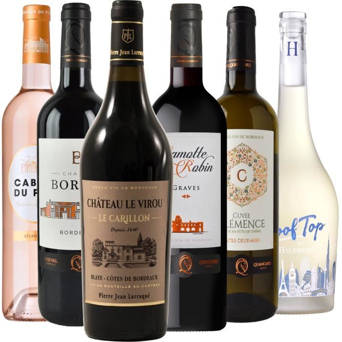 Pack Apéro - Vin Rouge - Blanc Sec - Blanc Doux - Rosé