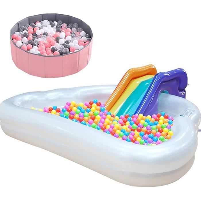 Toboggan Gonflable ArcenCiel Piscine à Balles pour Enfants, Centre De