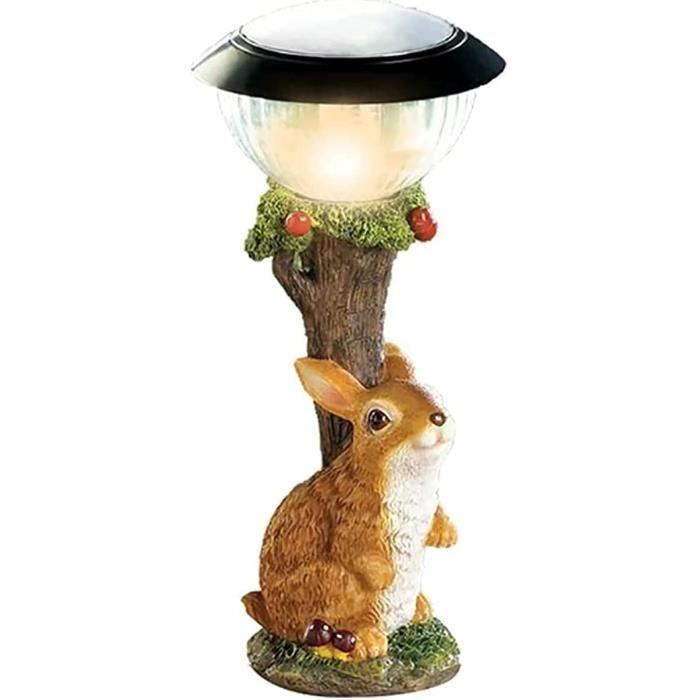 GuKKK Statue Jardin Solaire Mère & Bébé Éléphant – Lumière LED Extérieure – Décoration Cour, Terrasse, Balcon – Cadeau Maman