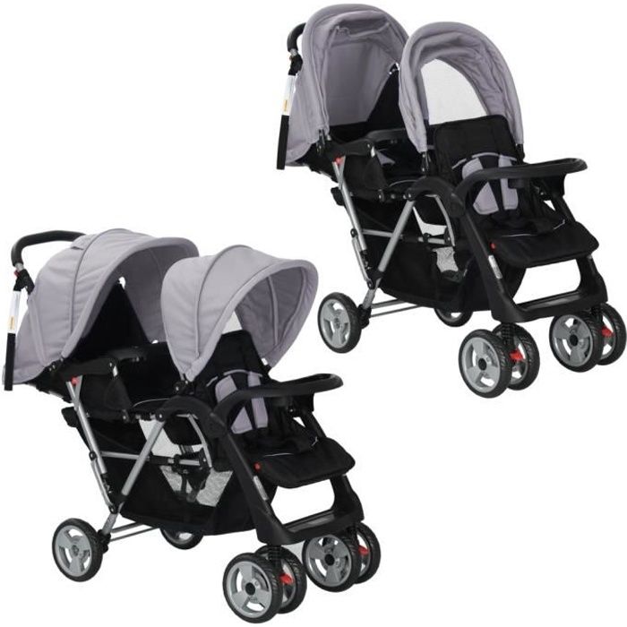 Poussette double moderne sales
