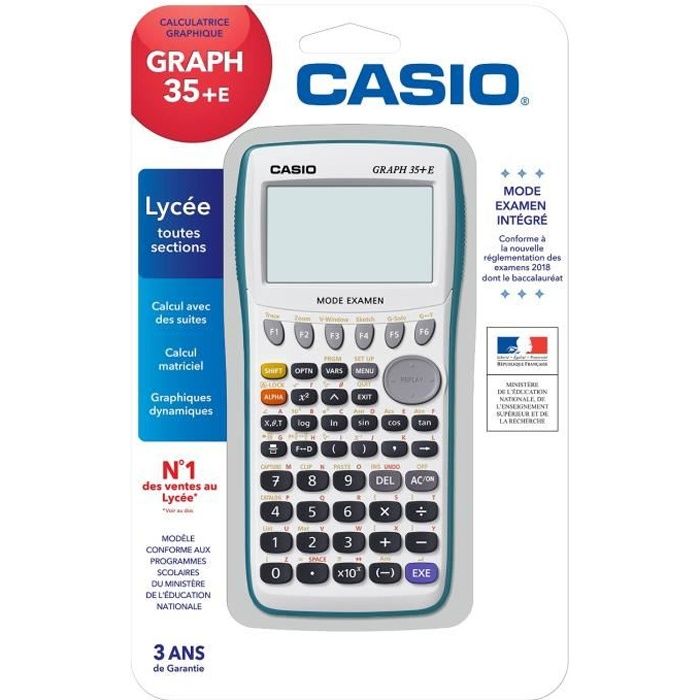 Casio Graph 35+ E Calculatrice graphique USB - Cdiscount Beaux