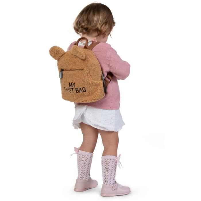 CHILDHOME Sac à dos pour enfants My First Bag Teddy Beige