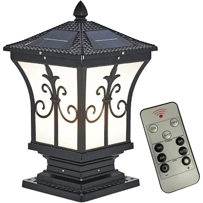 2 Lampes Solaires Pour Poteau De Clôture - Étanches, LED - Éclairage Extérieur Autonome