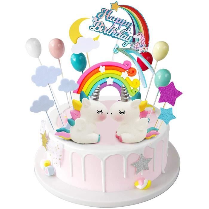 Bunting Bannière Joyeux anniversaire LICORNE PAPIER Cake Topper Anniversaire Décoration Bannière