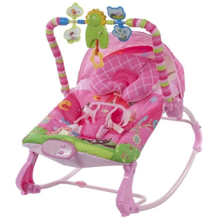Transat Balancelle 2en1 Bebe Enfant Des La Naissance Arche D Eveil Avec Jouets Vibrations Musique Dossier Cdiscount Puericulture Eveil Bebe