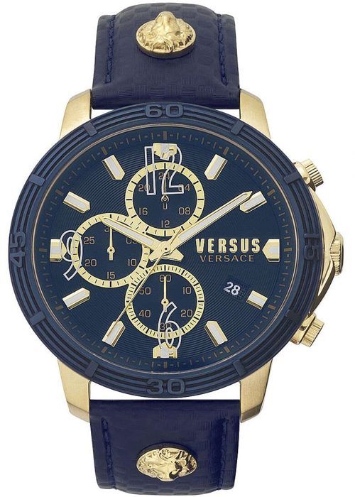Montre - Versus - VSPHJ0220 - Multifonctionnelle - Acier inoxydable - Cuir bleu Montre - Versus - VSPHJ0220 - Multifonctionnelle - Acier inoxydable - Cuir bleu