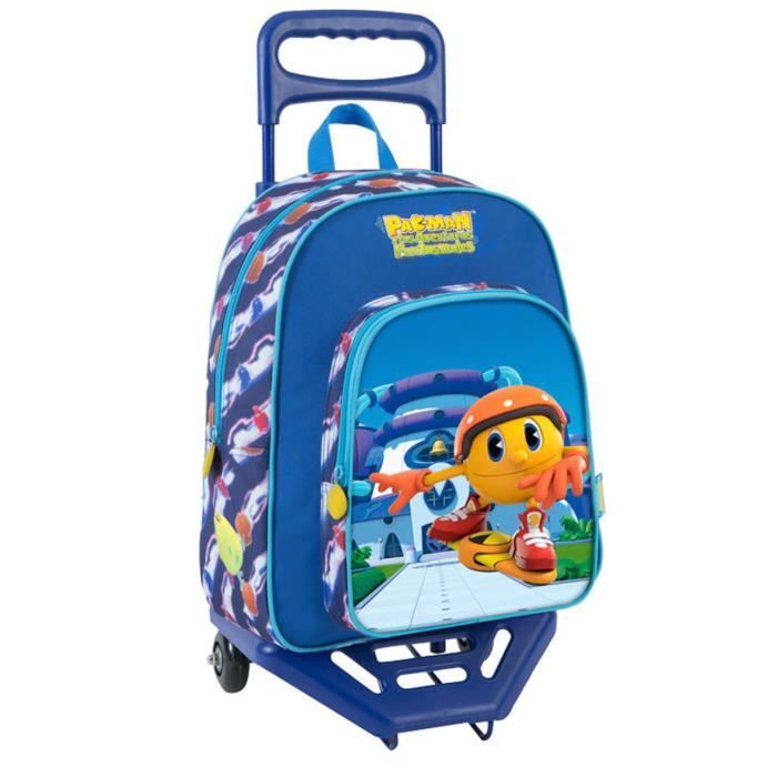 PAC MAN Grand cartable roulettes 40 cm Pac Man Pixels Cdiscount
