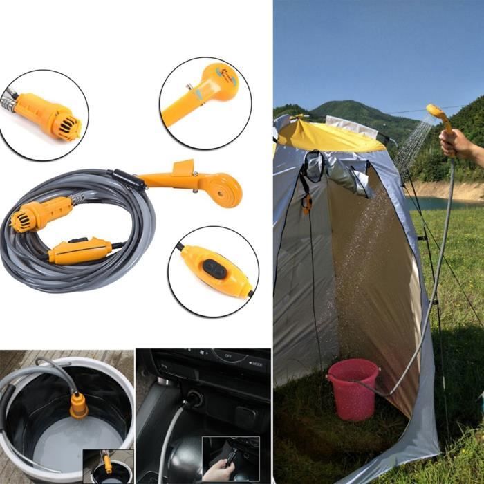 NEUFU Douche de Camping Portable Douchette Extérieur 12V pour Voyage de Camping -PAI
