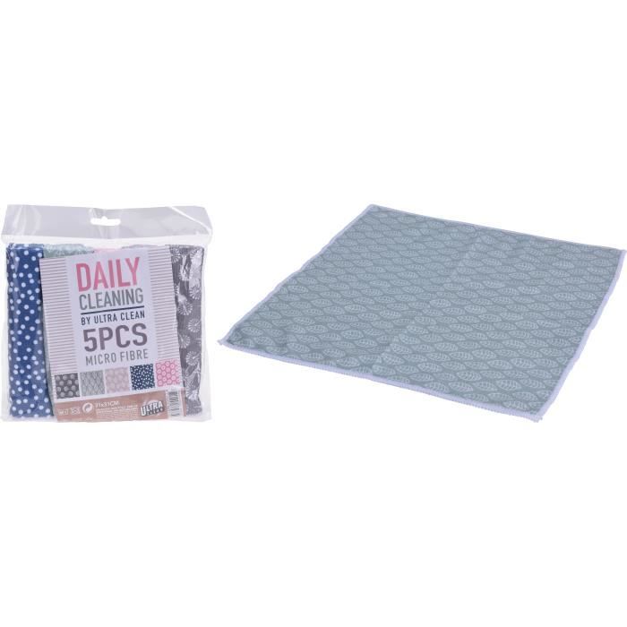 SET DE 5 CHIFFONS MICROFIBRE
