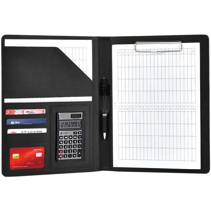 Porte-Documents Cuir A4 - Organiseur Bureau Avec Poches - Pour IPad, MacBook, Documents - Cadeau Professionnel