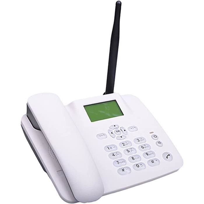 Téléphone fixe sans fil 4G Support de téléphone de bureau GSM 850