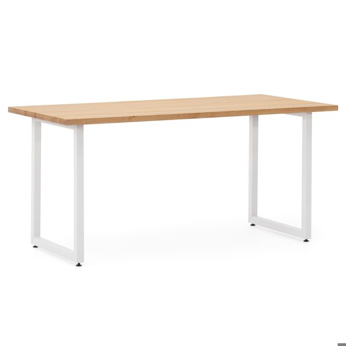 table salle a manger icub strong eco 80x120x75 cm blanc – naturel