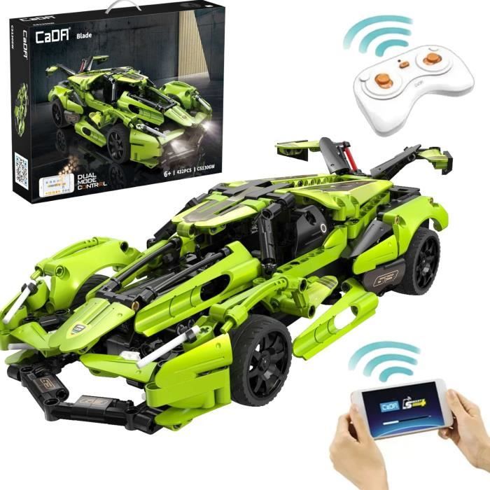 CaDA Voiture de sport télécommandée 432 pièces briques RC