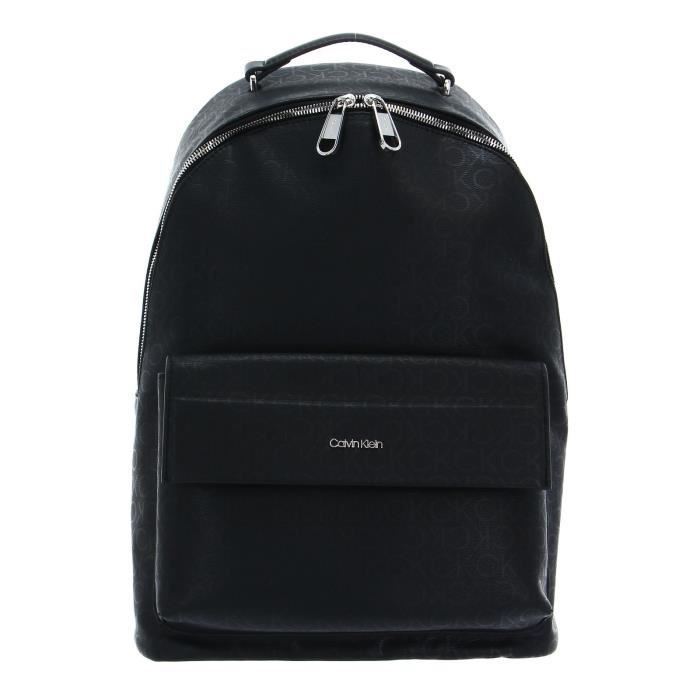 Calvin Klein Minimalism Mono Flap Pocket Backpack Black Tonal Mono