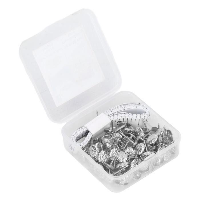 Lot De 20 Rivets à Tête Bombée En Acier Au Carbone Noir Avec Tige Demi