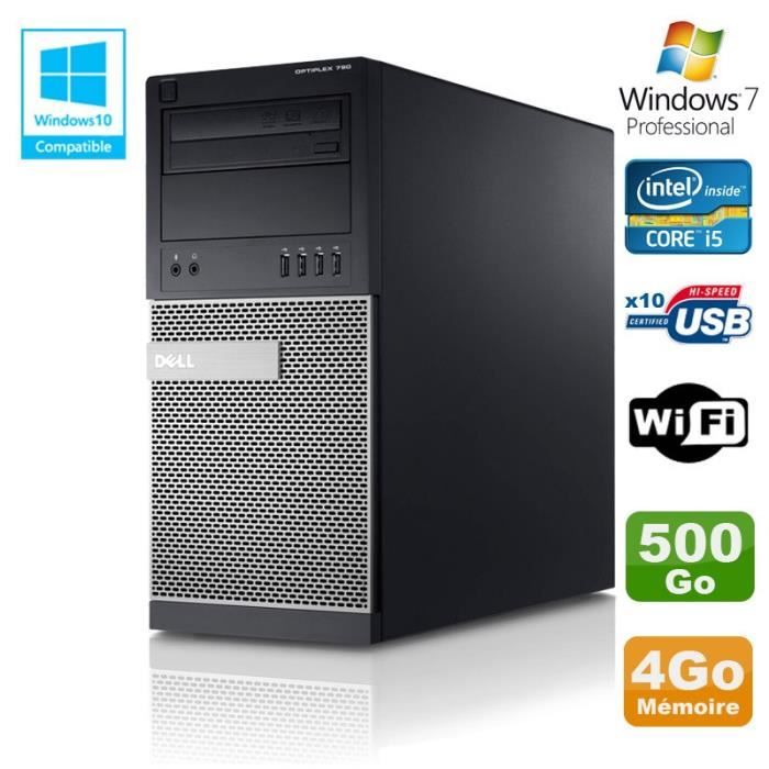 Dell Optiplex 790 MT Intel i5 2400 Disque 500Go - vue 2