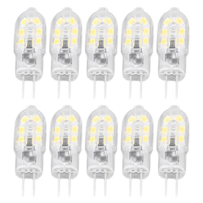 Dilwe Ampoule LED G4 10pcs G4 Ampoule LED Luminosité Gradation Haute