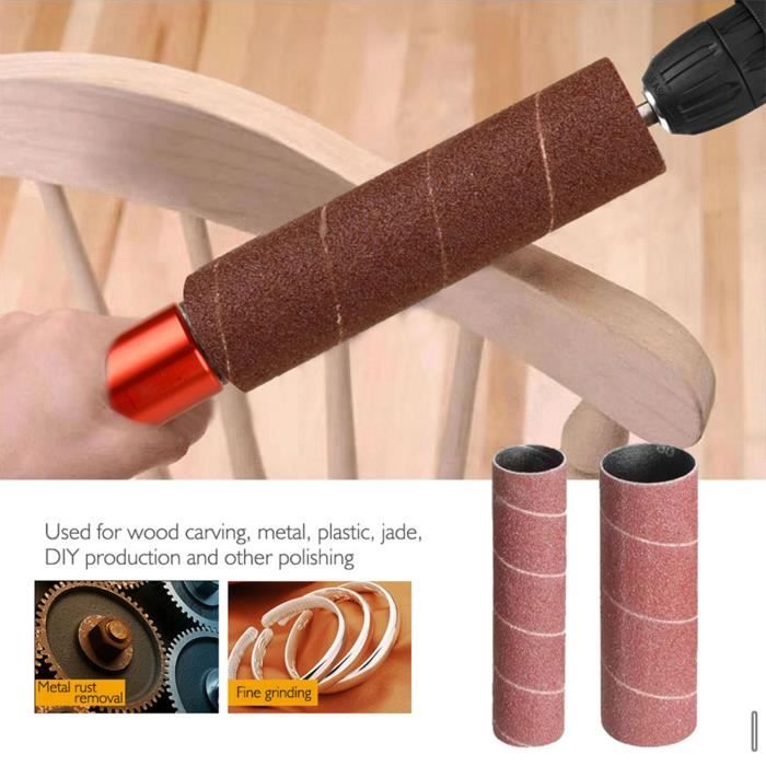 66 Pieces Set de Ponceuses A Tambour, Y Compris 60 Bandes Poncage Et 6 Mandrins Tambour