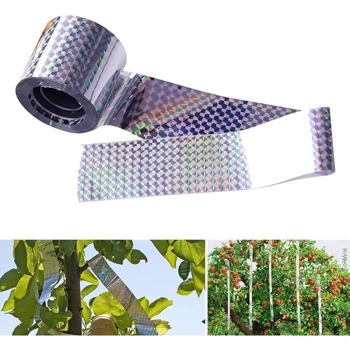 Bande Répulsive Anti Oiseaux 2.4cm x 80m Bande Holographique pour Oiseaux pour Tenir Loin Les Pigeons Les Canards Les Corbeaux