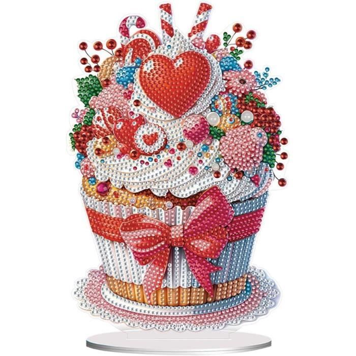 Kit DIY Peinture Diamant Train De Noël - Déco De Bureau à Strass - Artisanat Relaxant - Pièce à Compléter - Idée Cadeau Fêtes