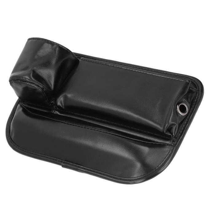 Organisateur De Poche Latérale Voiture En Cuir - Support Pour Téléphone, Boîte De Rangement - Sangle Adhésive - Plusieurs Couleurs
