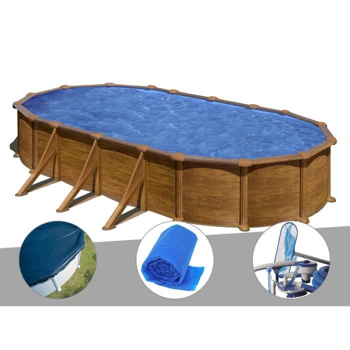 Kit Piscine Acier Aspect Bois Gre Mauritius Ovale 7 44 X 3 99 X 1 32 M Bache Hiver Bache A Bulles Kit D Entretien Aspect Bois Achat Vente Piscine Kit Piscine Acier Aspect Bois Cdiscount