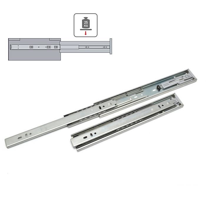 complet extension, Paire de Roulement à bille rails de tiroir Coulisses