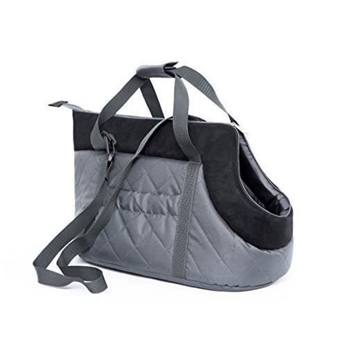 Comparer les prix de HobbyDog Karlie TOR gzc6 de Transport Chat Sac de Taille 22 x 20 x 36 CM, Gris-Noir TORGZC6