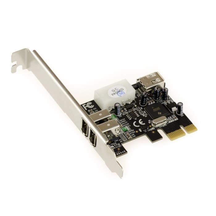 Carte Contrôleur FIREWIRE 400 IEEE1394a Sur Port PCIe CHIPSET TEXAS
