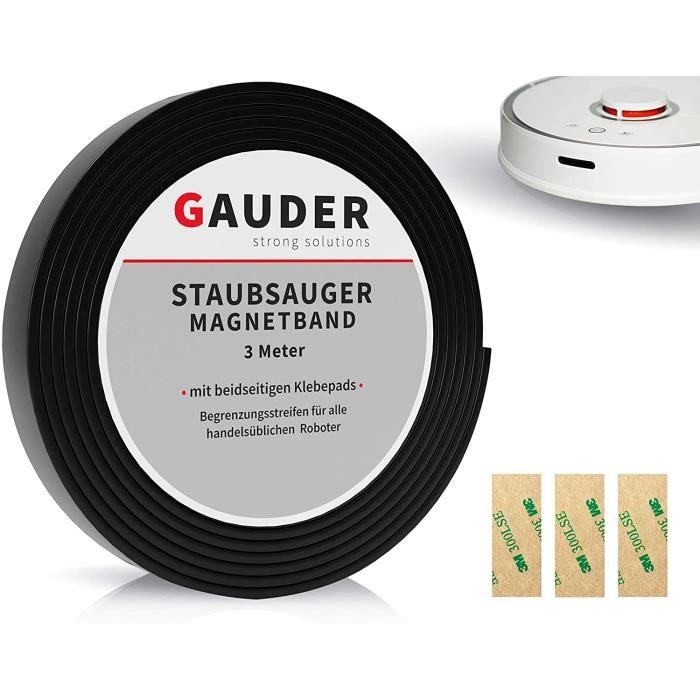 GAUDER Bandes Magnétiques pour Robots Aspirateurs Classic | Compatible avec Neato, Xiaomi, Miele, Vorwerk & Tesvor | Bande de Délimitation pour Aspirateur Robot