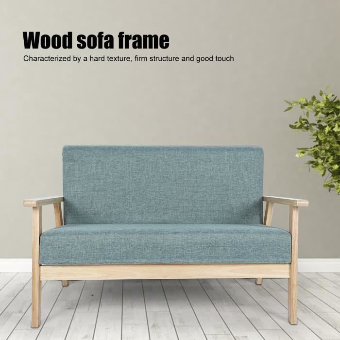 canape a 2 places en tissu en bois canape de fauteuil pour chambre salon jardin bureau cour hes cdiscount jardin