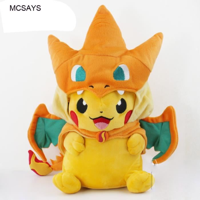 Pok?�mon Jouet Dracaufeu Pikachu en Peluche Poup?�e pour Enfants Chambre Accessoire Cadeau 35CM 