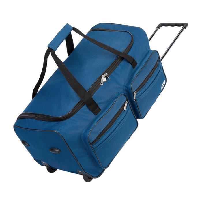 Monzana Sac De Voyage 85L Bleu roulettes trolley sac de sport
