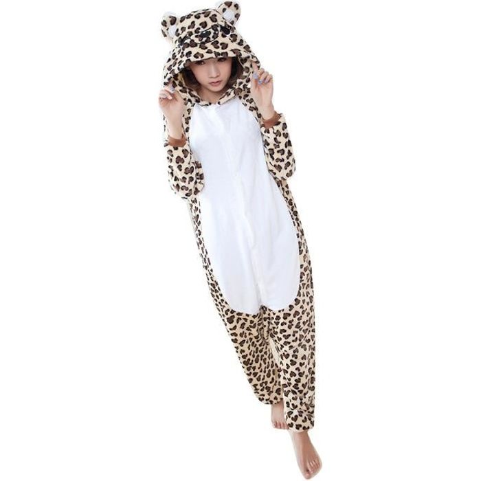 Buhui Adorable combinaison à capuche en polaire pour femme avec fermeture éclair