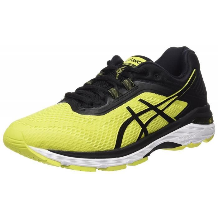 Basket Asics GT 2000 6 Jaune Noir Blanc T805N 8990 Course