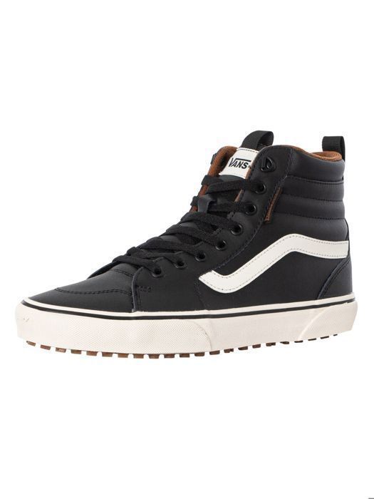 Baskets En Cuir Filmore Hi Vans Homme Noir Noir Cdiscount