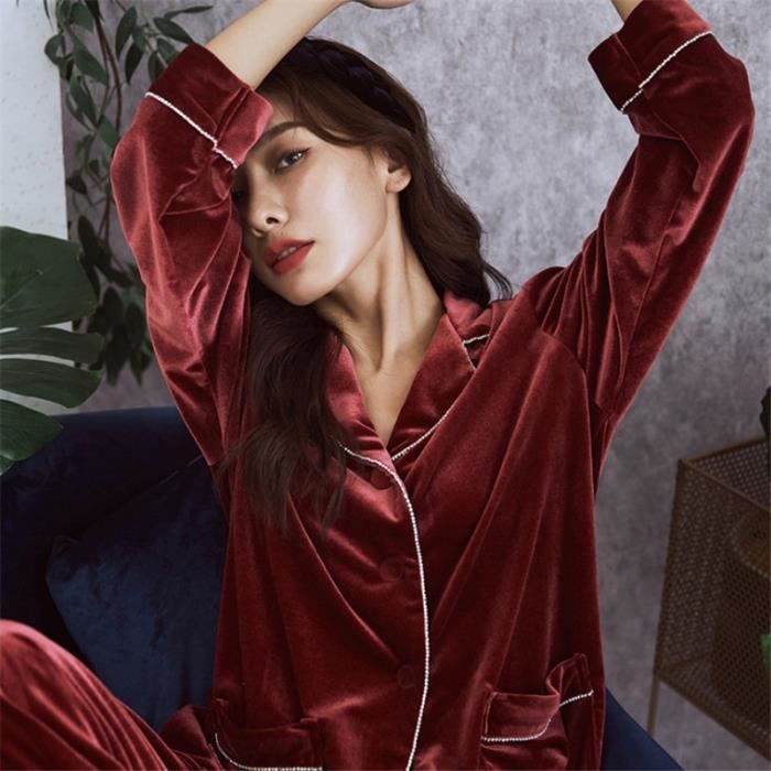 Ensemble Femme Pantalon Et Haut Geagodelia 2 Pièces Ensemble Pyjama Femme à Manches Longues Imprimé Pyjama Femme Automne