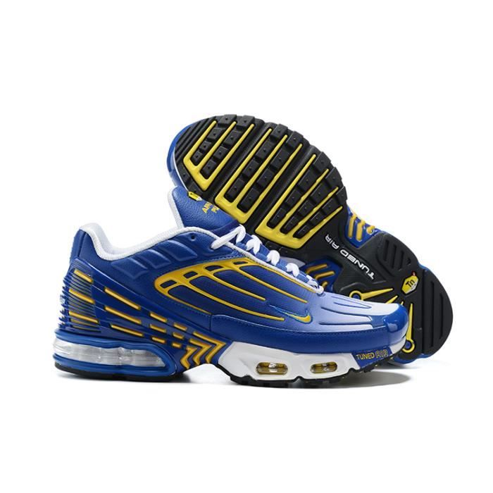 Baskets Nike Air Max Plus TN 3 Homme Chaussures Entraînement de Sport Bleu  Jaune Bleu jaune - Cdiscount Chaussures