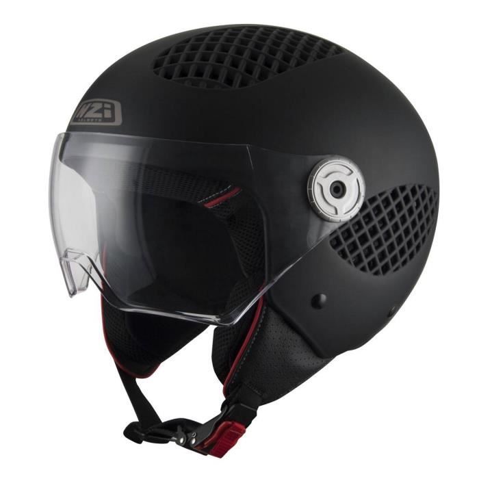 Casque Moto Demi Jet Homologué CASQUE JET MOMO Design Fgtr Evo Approuvé 22.06 Double Visière Noir Mat Visiere Casque