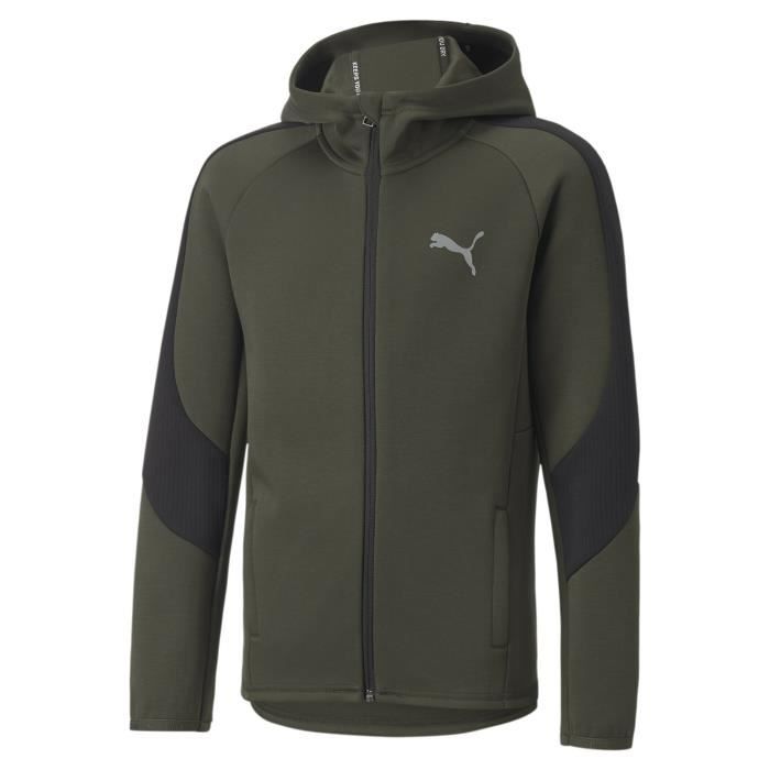 Veste de survetement full zip enfant Puma Evostripe B vert