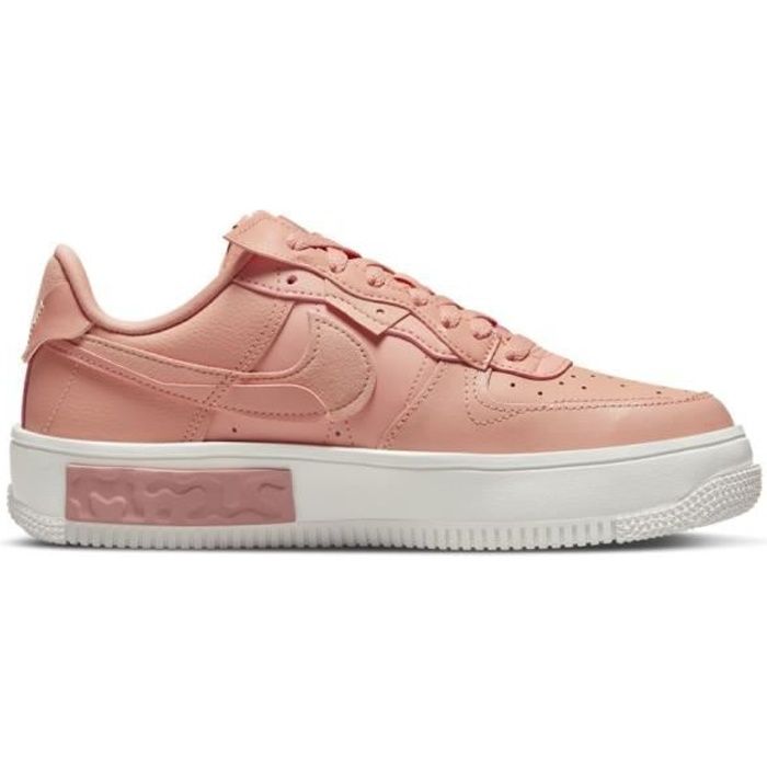 Baskets NIKE Air Force 1 Fontanka Rose Femme Adulte Synthetique Lacets Plat Rose Cdiscount Chaussures