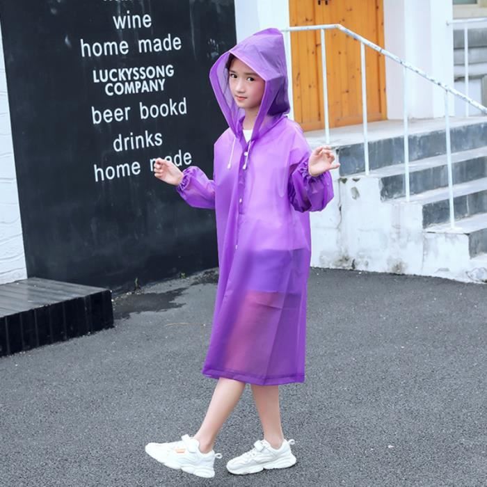 Imperm able Manteau Poncho de Pluie pais et Imperm able PEVA pour