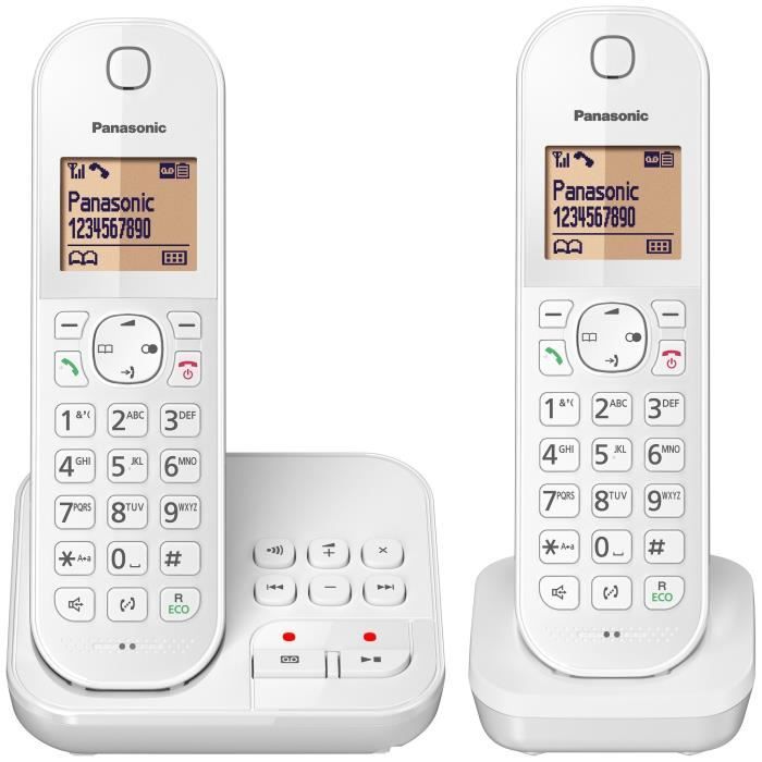 Téléphone fixe sans fil avec répondeur Panasonic KX-TG6722BX - SOUMARI